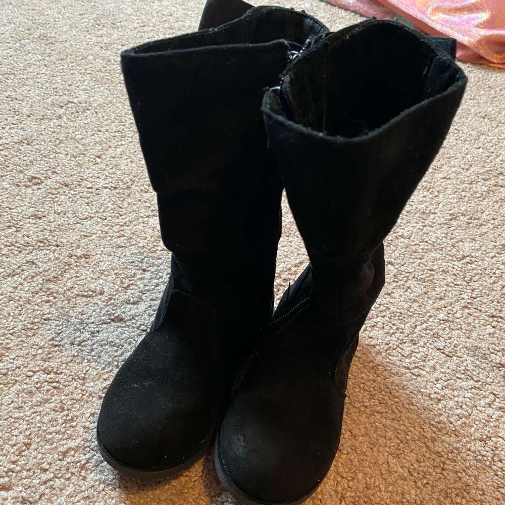 Black tall boots